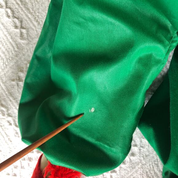 Vintage Handmade Smiling Clown Plush Embroidered Face Felt Shoes Large Cute - Picture 7 of 14